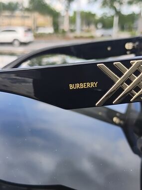 Burberry Black Sunglasses with Gold Accents